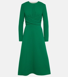 Платье миди elta из крепа Emilia Wickstead, зеленый