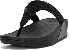 Шлепанцы Lulu Crystal Embellished Toe-Post Sandals FitFlop, цвет All Black