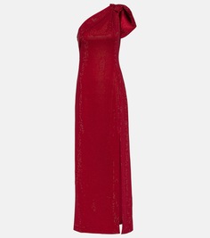 Платье на одно плечо, украшенное бриллиантами Roland Mouret, красный