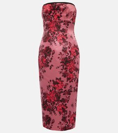 Платье миди без бретелек adalina с цветочным принтом Emilia Wickstead, розовый