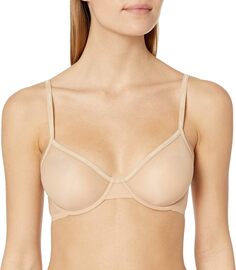 Женский прозрачный демисезонный бюстгальтер без подкладки Marquisette Calvin Klein, цвет Bare