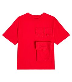 Футболка le bolso, хлопковая футболка карго Jacquemus Enfant, красный