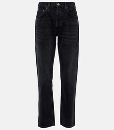 Длинные прямые джинсы parker со средней посадкой Agolde, черный