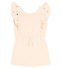 Хлопковый комбинезон Chloé Kids, розовый