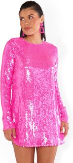 Мини-платье Мэддисон Show Me Your Mumu, цвет Bright Pink Sequins