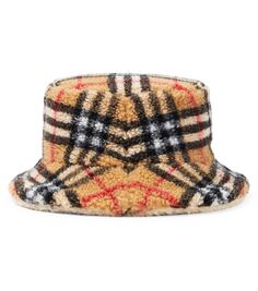Флисовая шляпа-ведро в клетку burberry Burberry Kids, мультиколор