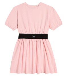 Платье из хлопкового джерси Dolce&amp;Gabbana Kids, розовый