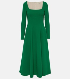 Платье миди kylee из крепа Emilia Wickstead, зеленый