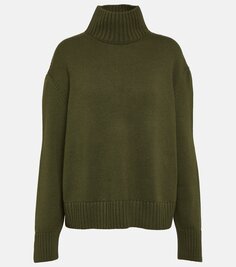 Кашемировый свитер-водолазка оверсайз Loro Piana, зеленый