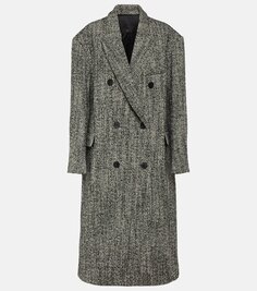 Пальто оверсайз lojimiko из смесовой шерсти Isabel Marant, серый