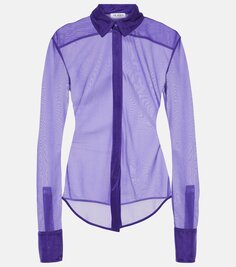Трикотажная рубашка The Attico, фиолетовый