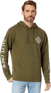 Пуловер с капюшоном и флисовой толстовкой Tippet Shores Fill Salty Crew, цвет Army