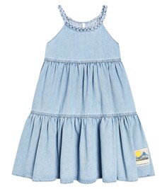 Августовское джинсовое платье Zimmermann Kids, синий