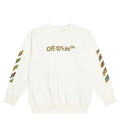 Толстовка с логотипом Off-White Kids, белый