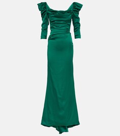 Атласное платье astral с драпировкой Vivienne Westwood, зеленый