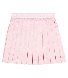 Плиссированная юбка в стиле барокко Versace Kids, розовый