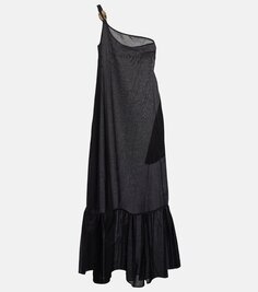 Платье миди falabella из хлопка Stella Mccartney, черный