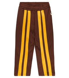 Полосатые спортивные штаны Mini Rodini, коричневый