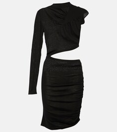 Шерстяное мини-платье polly с вырезом Isabel Marant, черный
