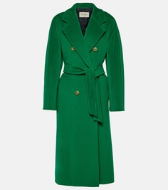 Пальто madame из шерсти и кашемира Max Mara, зеленый