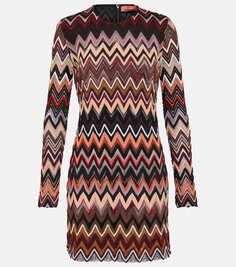 Мини-платье из смесовой шерсти Missoni, мультиколор