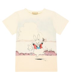 Футболка из хлопкового джерси с принтом Gucci Kids, мультиколор