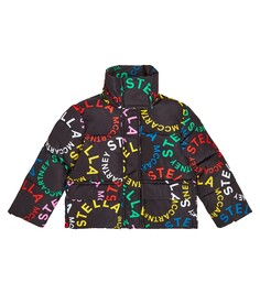 Пуховик с логотипом Stella Mccartney Kids, мультиколор