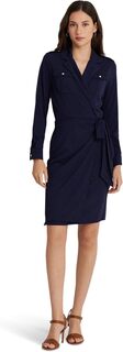 Платье из эластичного джерси с запахом LAUREN Ralph Lauren, цвет Refined Navy