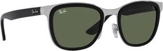 Солнцезащитные очки 0RB3709 Clyde Ray-Ban, цвет Black On Silver/Dark Green