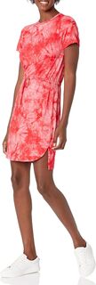 Женское платье-футболка на шнурке Calvin Klein, цвет Watermelon Tie Dye