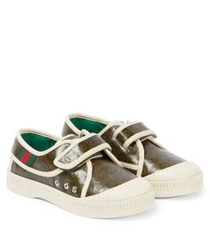 Кроссовки gucci tennis 1977 из парусины с покрытием Gucci Kids, зеленый