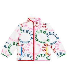 Флисовая куртка с логотипом Stella Mccartney Kids, мультиколор
