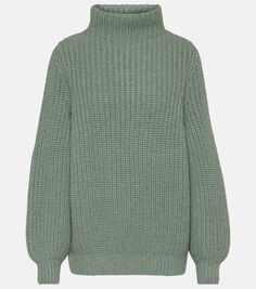 Кашемировый свитер с высоким воротником darwin Loro Piana, зеленый