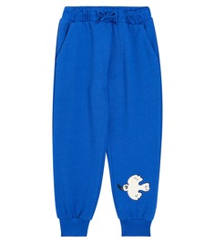 Спортивные брюки x wrangler из хлопкового джерси Mini Rodini, синий