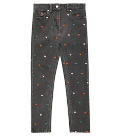 Джинсы в горошек Stella Mccartney Kids, мультиколор