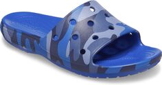 Сандалии на плоской подошве Classic Slide - Seasonal Graphics Crocs, цвет Blue Bolt/Multi Camo Redux