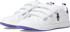 Кроссовки Heritage Court Bear EZ Polo Ralph Lauren, цвет White/Purple School Girl Bear