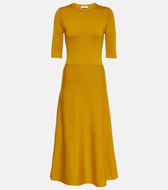Платье seymore из шерсти, кашемира и шелка Gabriela Hearst, желтый