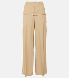 Le pantalon широкие брюки с заниженной талией Jacquemus, бежевый