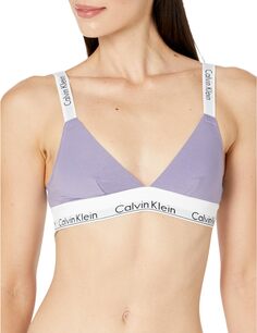 Современный хлопковый бюстгальтер без подкладки (с перекрестной спинкой) Calvin Klein Underwear, цвет Splash of Grape