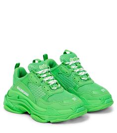 Кроссовки triple s Balenciaga Kids, зеленый