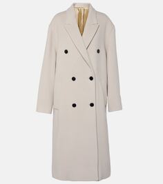 Пальто theodore из смесовой шерсти Isabel Marant, белый
