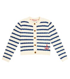 Полосатый кардиган из смесового хлопка Scotch &amp; Soda Kids, мультиколор