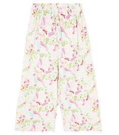 Хлопковые брюки с цветочным принтом Il Gufo, розовый