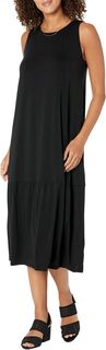 Многоуровневое платье длиной до икры Eileen Fisher, черный