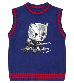 Жилет-свитер вязки «летучая мышь» The Animals Observatory, синий