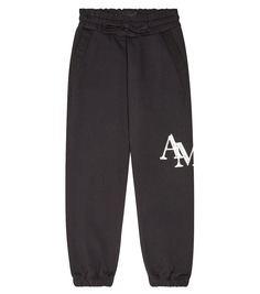 Спортивные брюки из хлопковой махры с логотипом Amiri Kids, черный