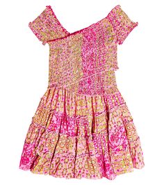 Платье soledad с цветочным принтом Poupette St Barth Kids, розовый
