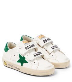 Кожаные кроссовки old school Golden Goose Kids, белый