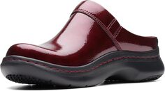 Сабо ClarksPro Clog Clarks, цвет Burgundy Patent Synthetic
